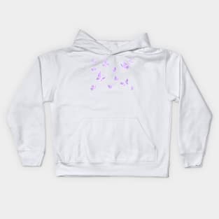 Metallic Purple Butterflies Kids Hoodie